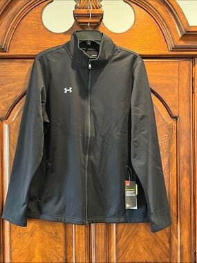 🆕 Under Armour Storm Coldgear Shield Black Full-Zip Loose Jacket size L